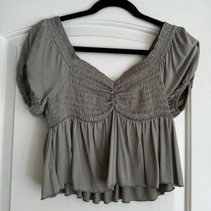 Sage Cropped Blouse